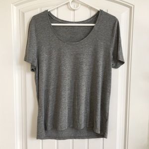 a new day Tops - Gray Scoop-Neck Tee a new day Tops - Gray Scoop-Neck Tee